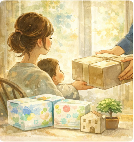 おうちで受け取れて、負担を減らせる