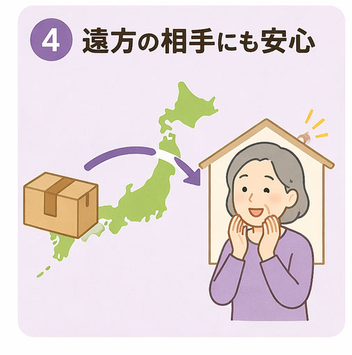 遠方の相手にも届けやすい