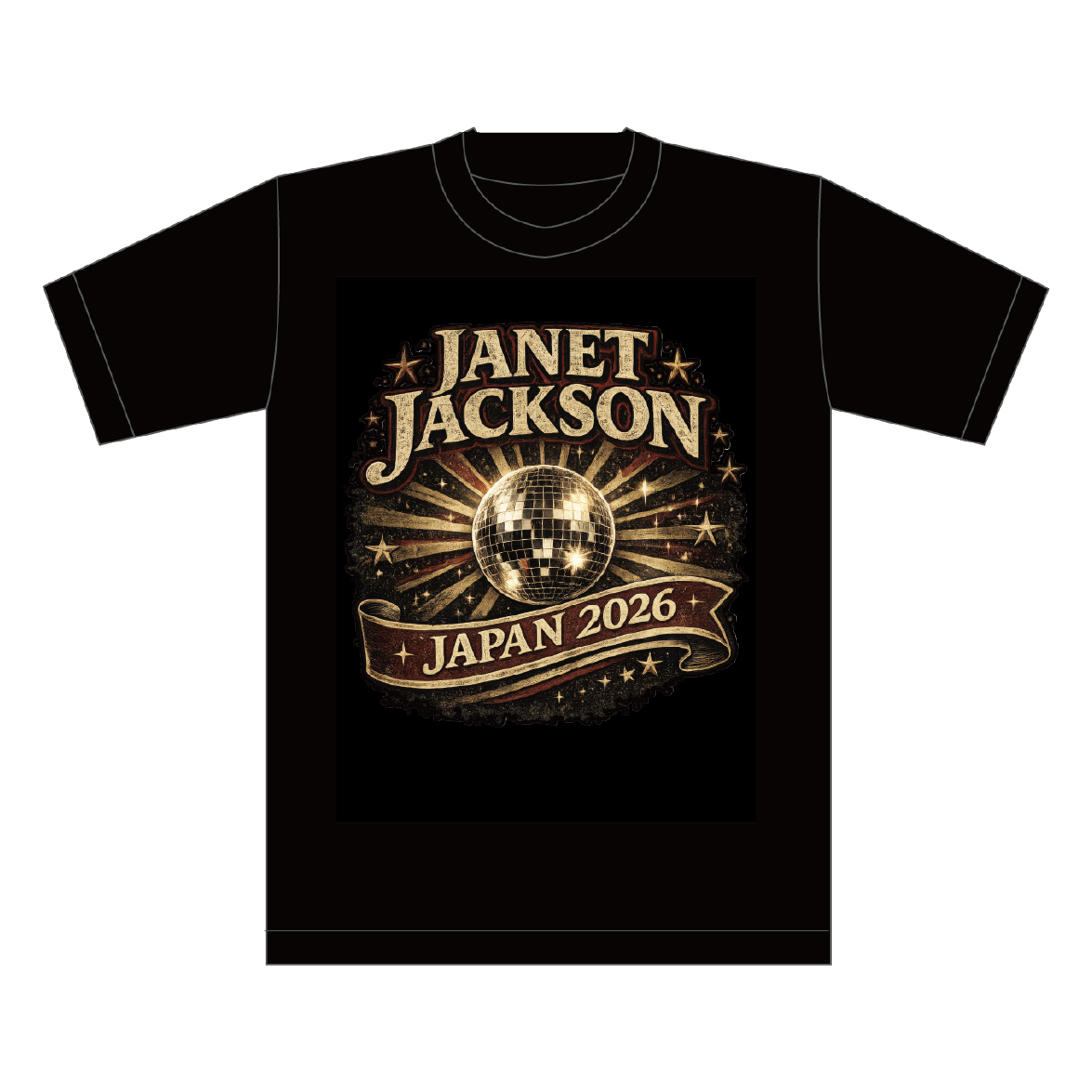 【受注販売】JANET JACKSON JAPAN 2026 日本限定ツアーTシャツ(ブラック)