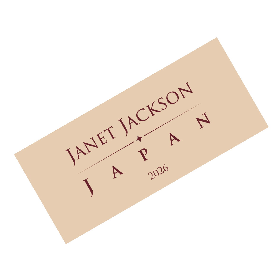 【受注販売】JANET JACKSON JAPAN 2026 日本限定ツアーフェイスタオル