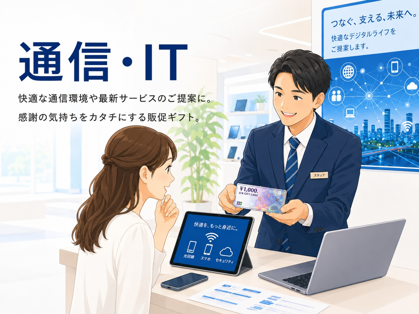 通信・ITサービス向け販促ギフトの活用イメージ