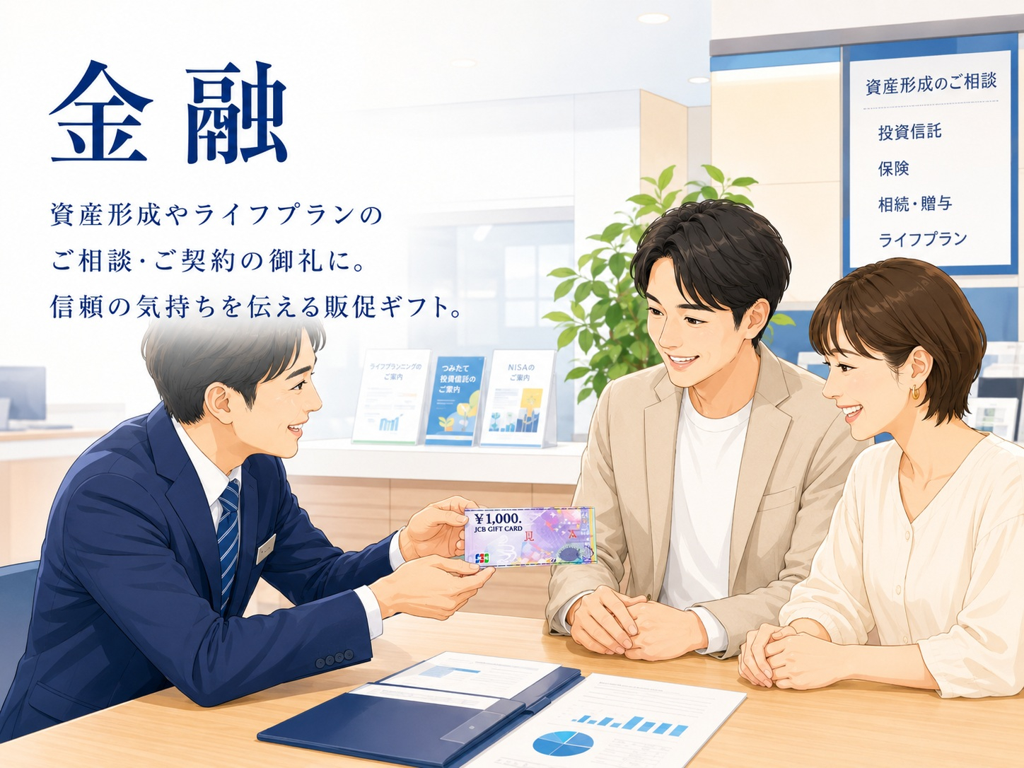 金融・カード向け販促ギフトの活用イメージ