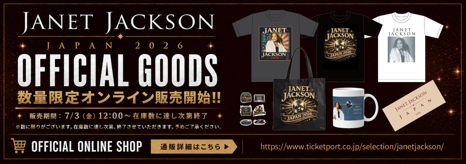JANET JACKSON JAPAN 2026 ｜ ANYオンラインストア