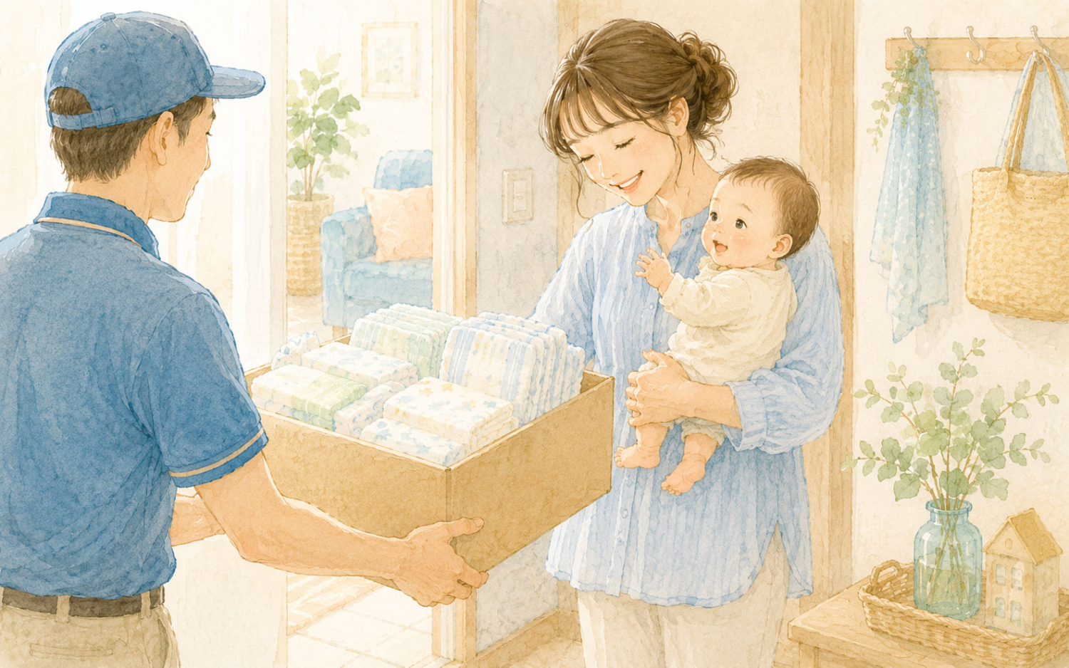 おうちで受け取れて、負担を減らせる